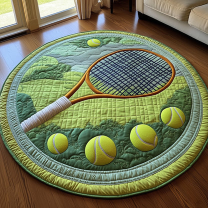 Tennis Time Quilted Round Mat GFTOTP8726
