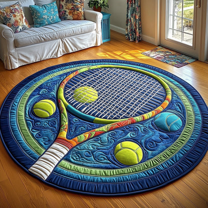 Tennis Time Quilted Round Mat GFTOTP8728