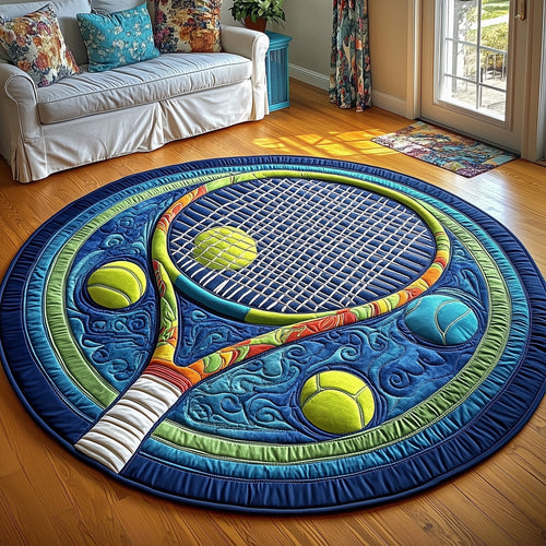 Tennis Time Quilted Round Mat GFTOTP8728