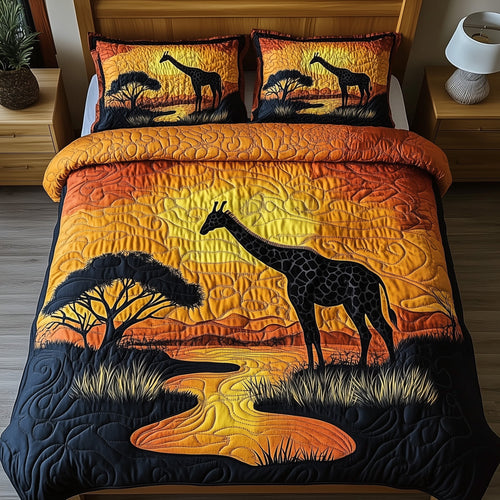 Golden Savanna Dreams 3-Piece Quilted Bedding Set GFTOTP8786