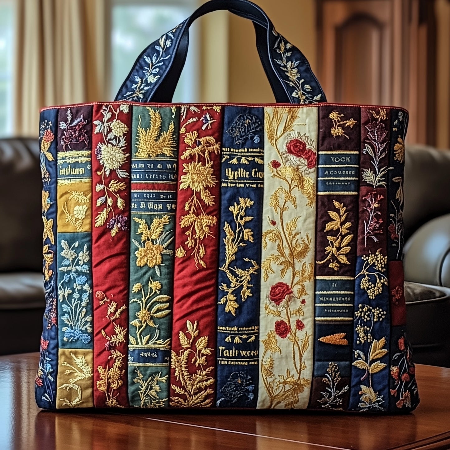 Bookish Quilted Tote Bag GFTOTP8839