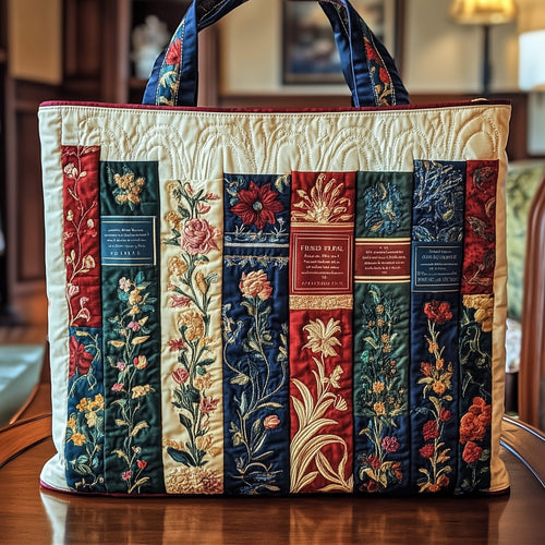Bookish Quilted Tote Bag GFTOTP8840