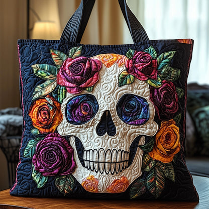 Skulls in Bloom Quilted Tote Bag GFTOTP8862