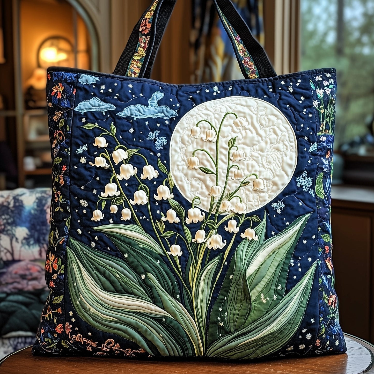 Lily of the Valley Quilted Tote Bag GFTOTP8884