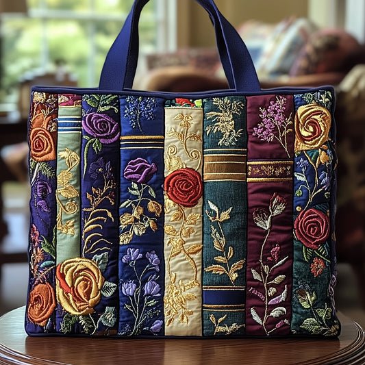 Bookish Quilted Tote Bag GFTOTP8988