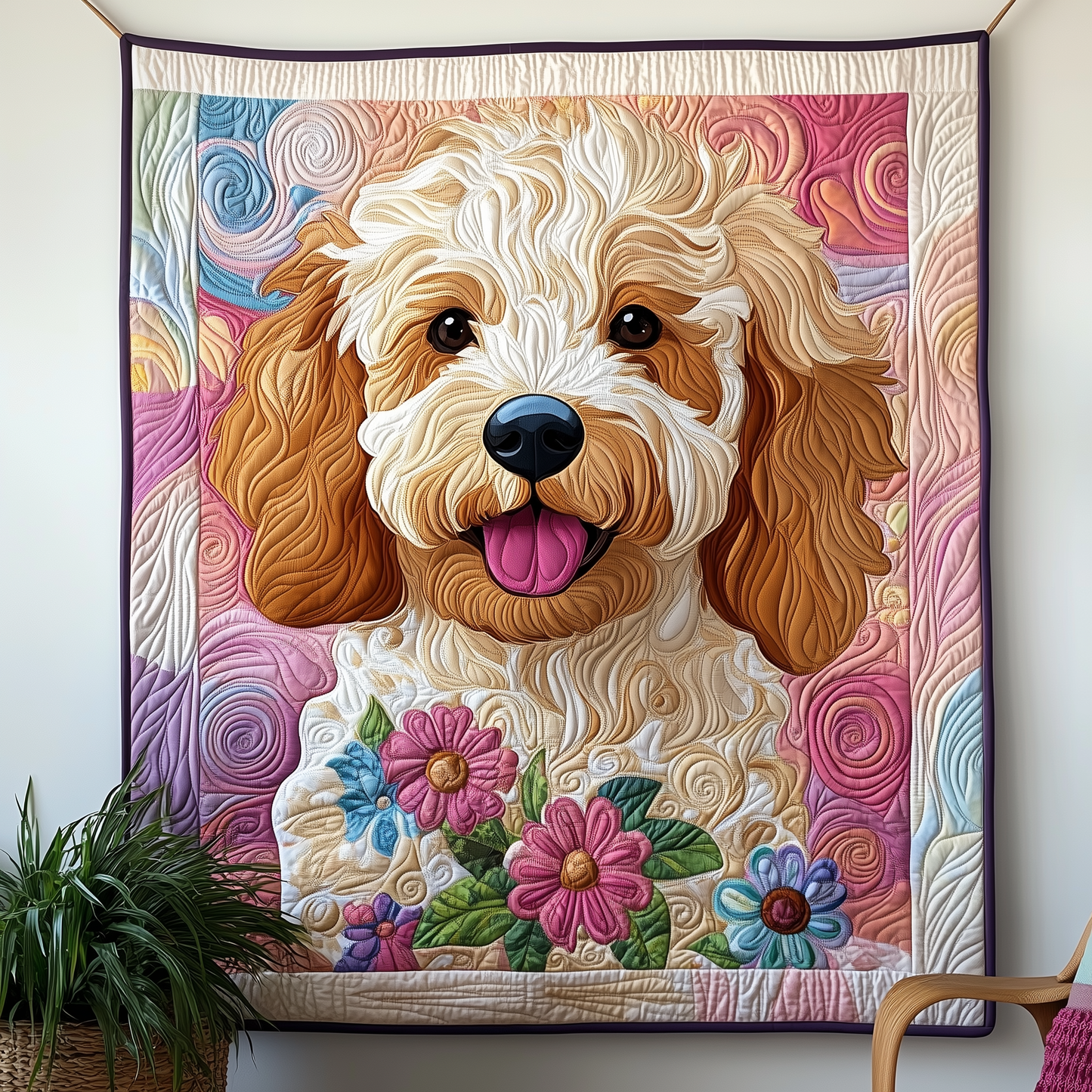 Goldendoodle Quilted Blanket GFTOTP909