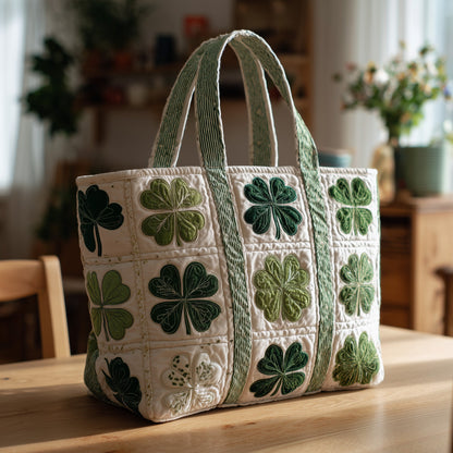 Lucky Clover Quilted Tote Bag GFTOTP9149
