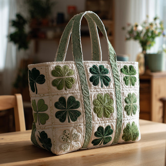Lucky Clover Quilted Tote Bag GFTOTP9149