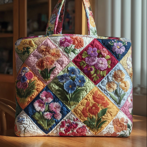 Rustic Bloom Quilted Tote Bag GFTOTP9181