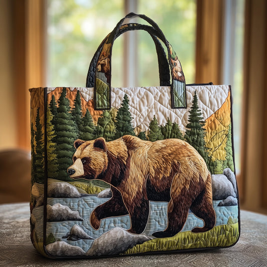 Bear Wander Quilted Tote Bag GFTOTP9280