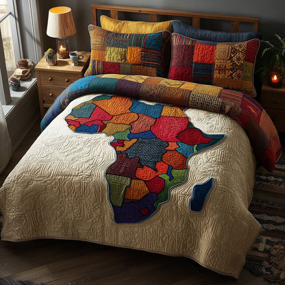 African Heritage 3-Piece Quilted Bedding Set GFTOTP9309