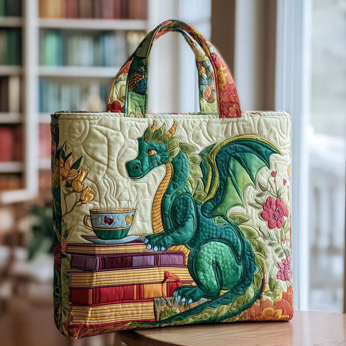 Teatime Reading Quilted Tote Bag GFTOTP9371