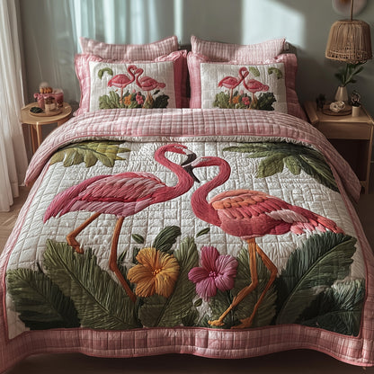 Pink Paradise 3-Piece Quilted Bedding Set GFTOTP9445