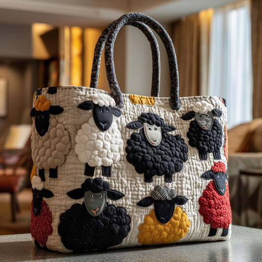 Sheep Haven Quilted Tote Bag GFTOTP9545