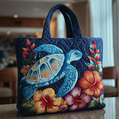 Radiant Turtle Quilted Tote Bag GFTOTP9748