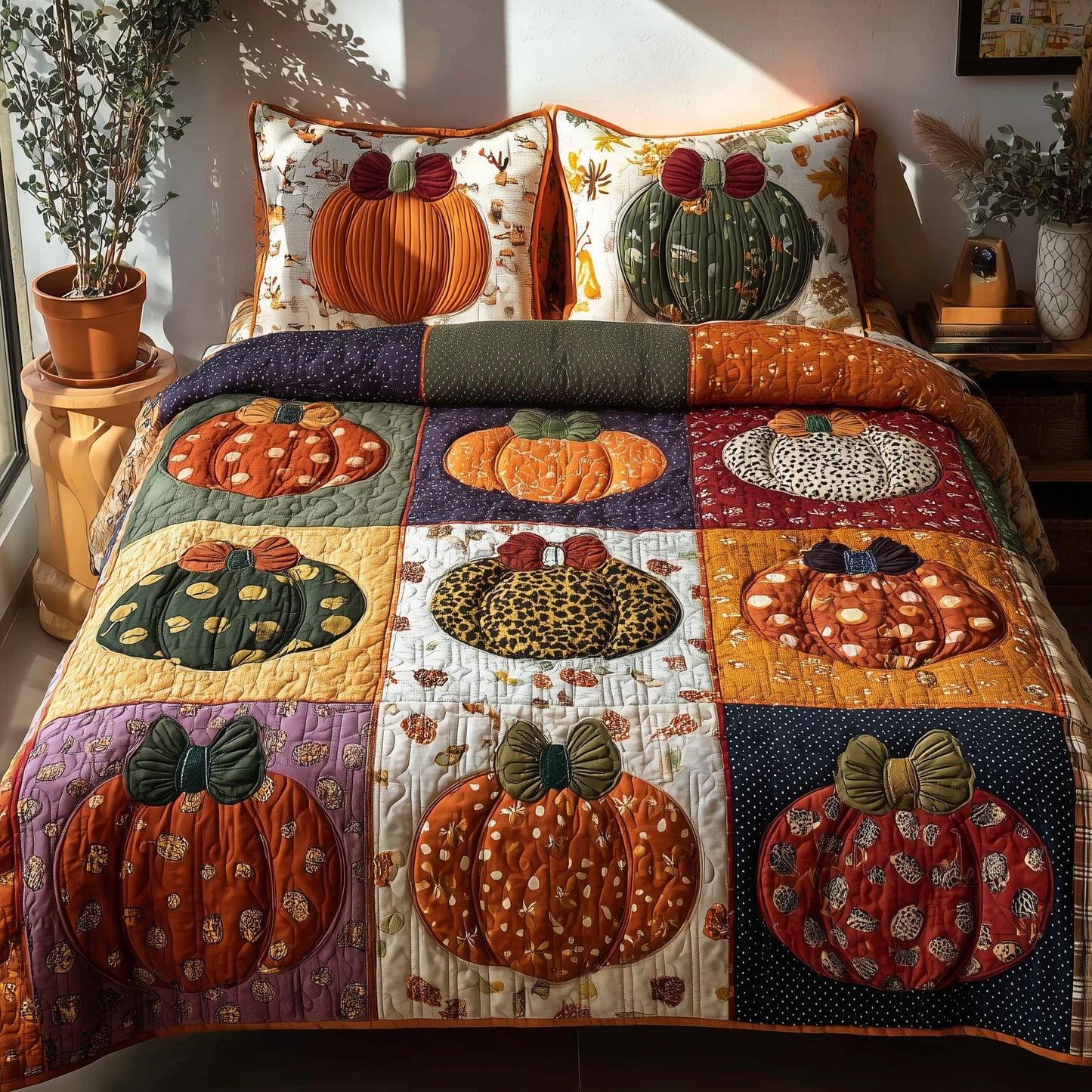 Autumn Charm 3-Piece Quilted Bedding Set GFTOTP9788