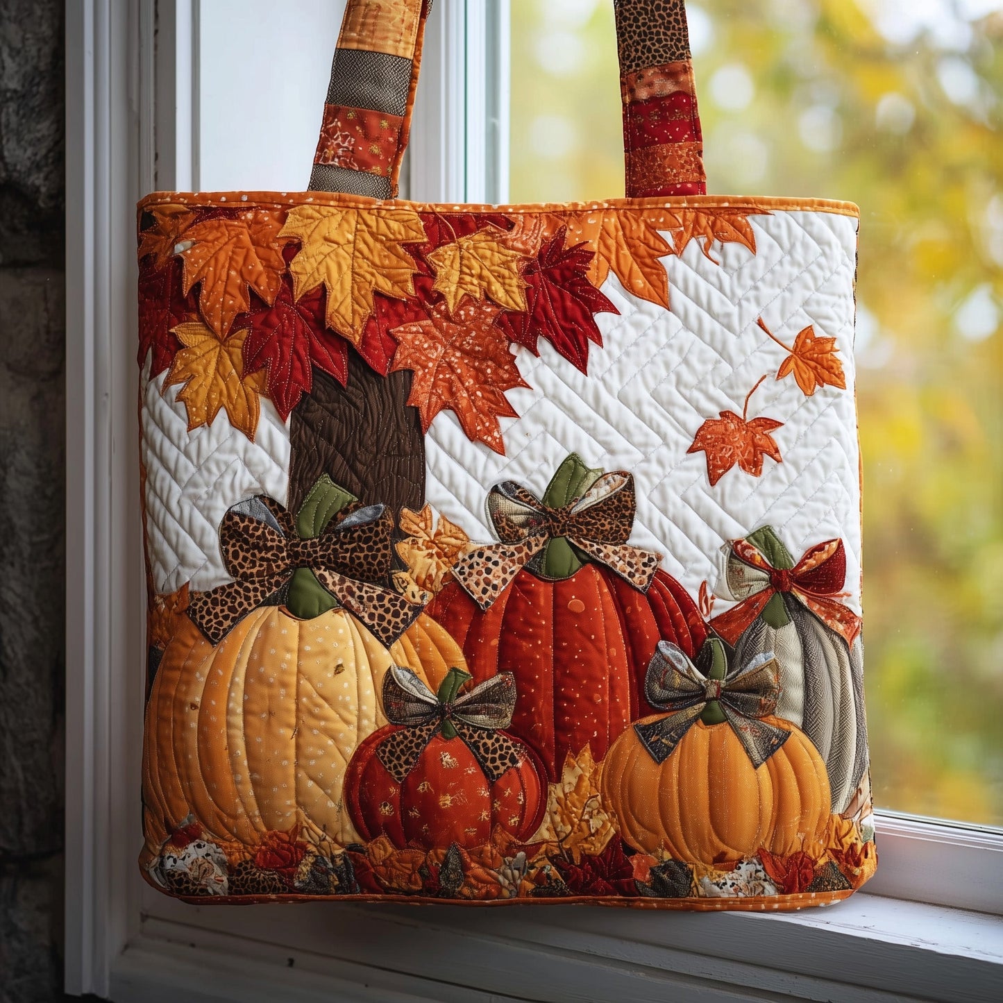 Pumpkin Patch Quilted Tote Bag GFTOTP9799