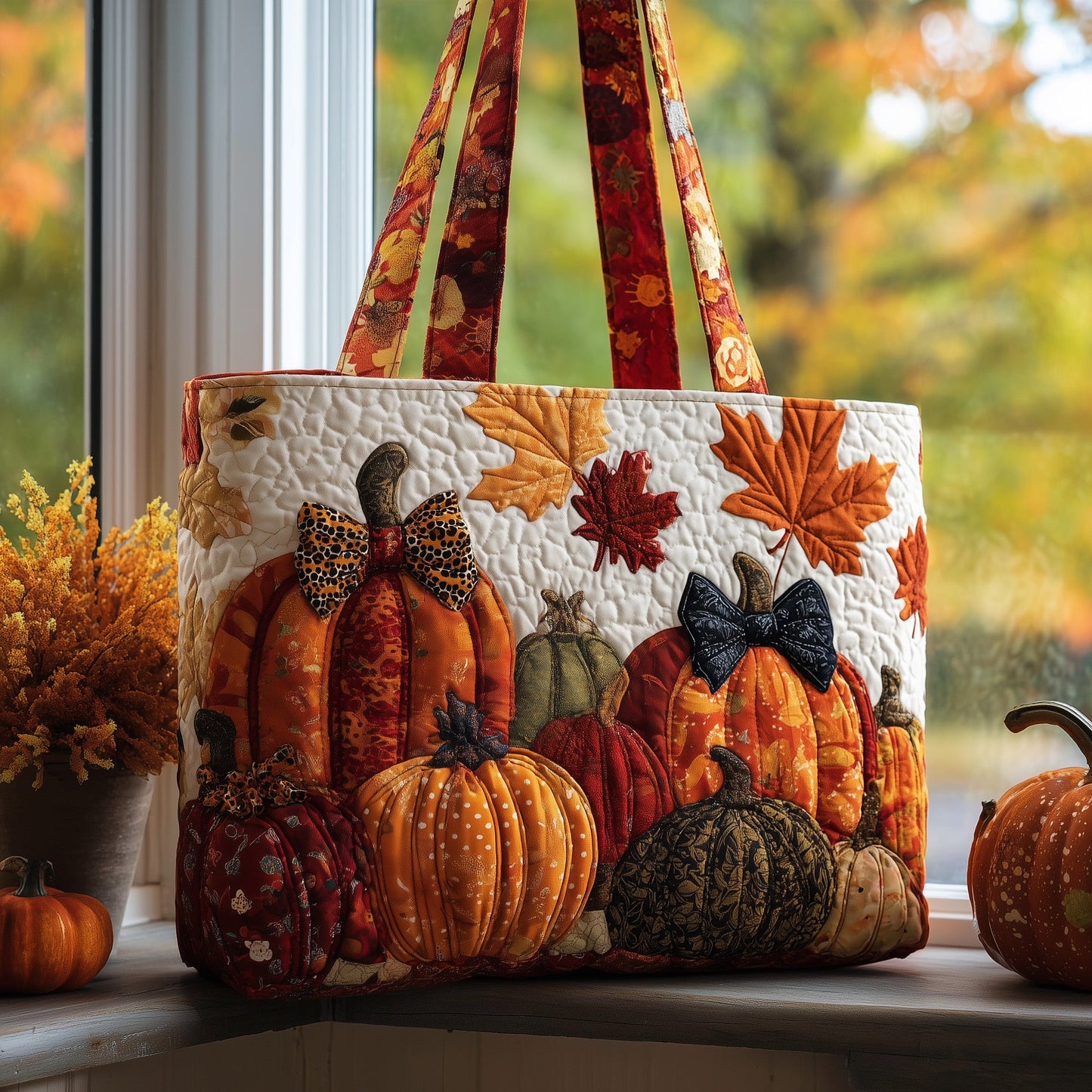 Pumpkin Patch Quilted Tote Bag GFTOTP9800