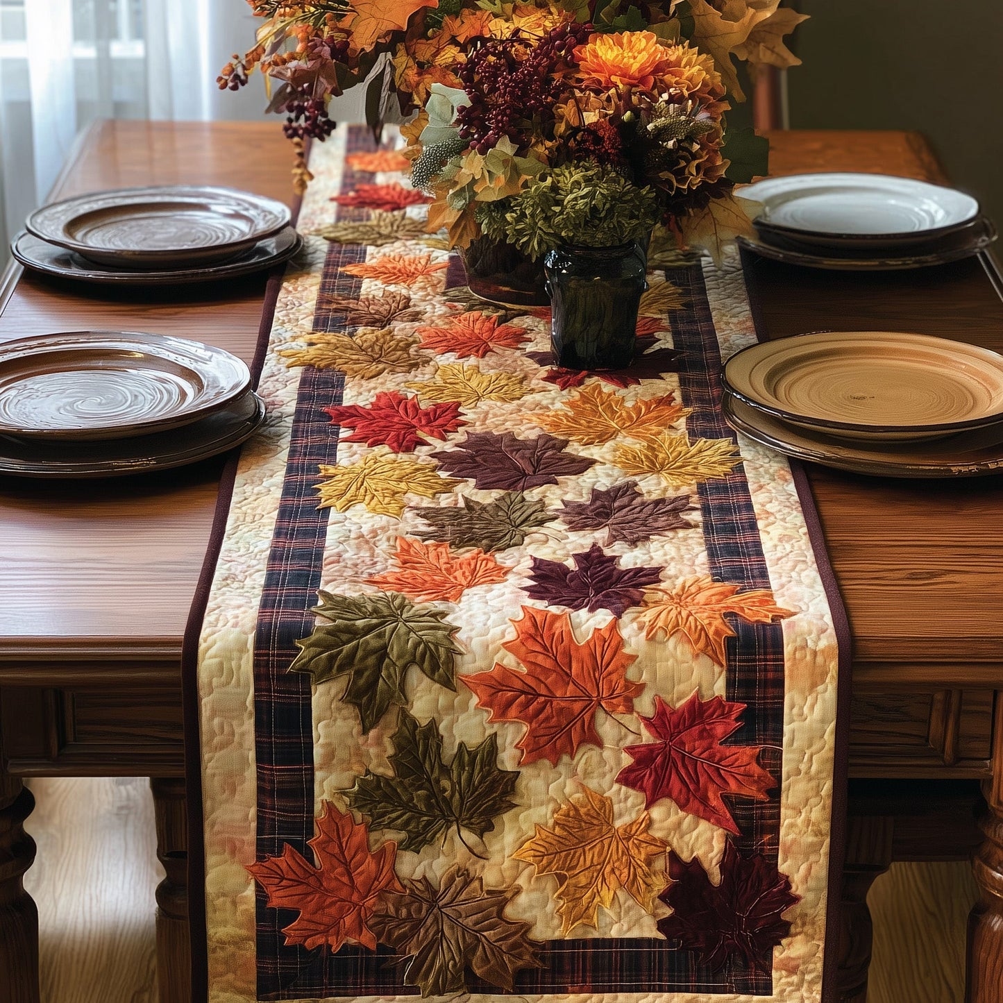 Maple Leaf Quilted Table Runner GFTOTP9850