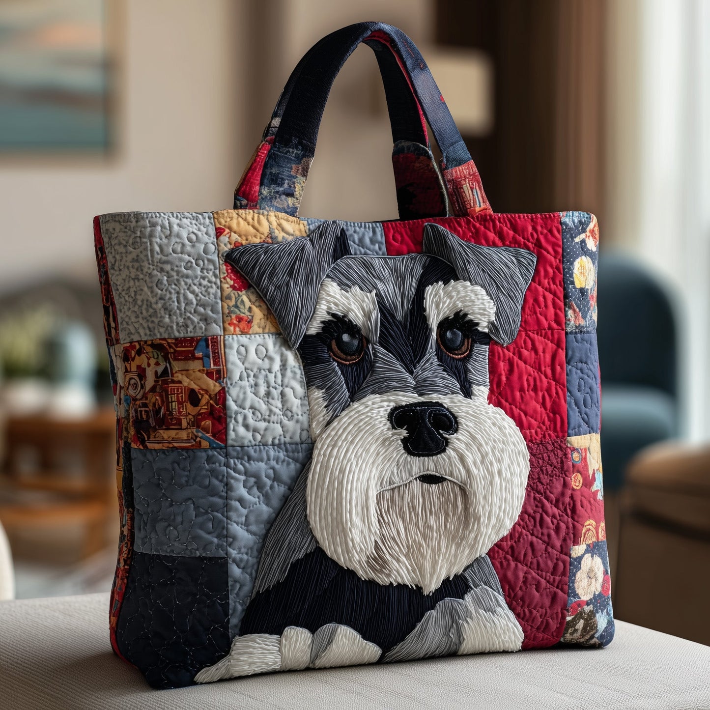 Schnauzer Quilted Tote Bag GFTOTP9871