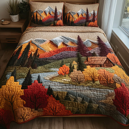 Autumn Forest 3-Piece Quilted Bedding Set GFTOTP9884
