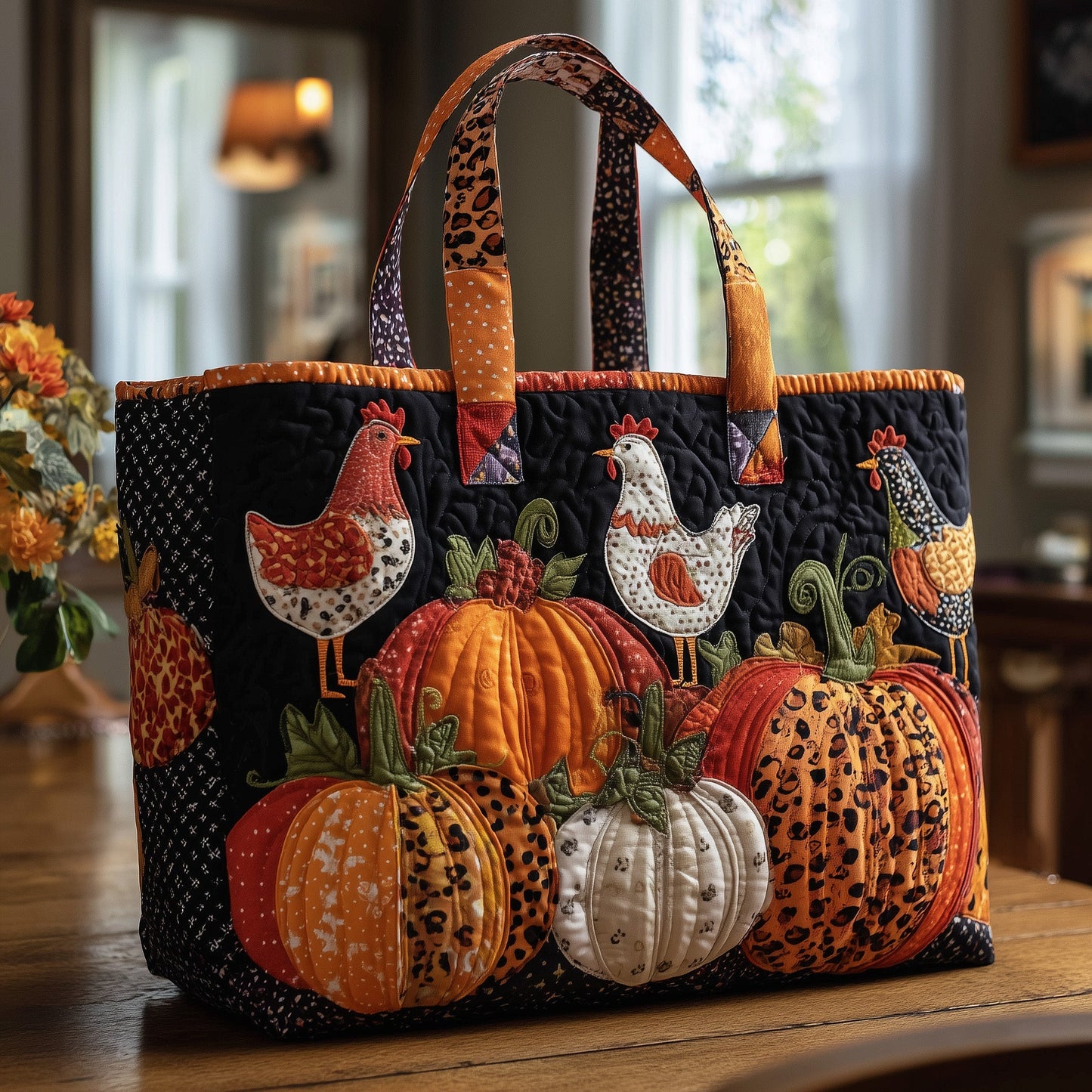 Autumn Coop Charm Quilted Tote Bag GFTOTP9893