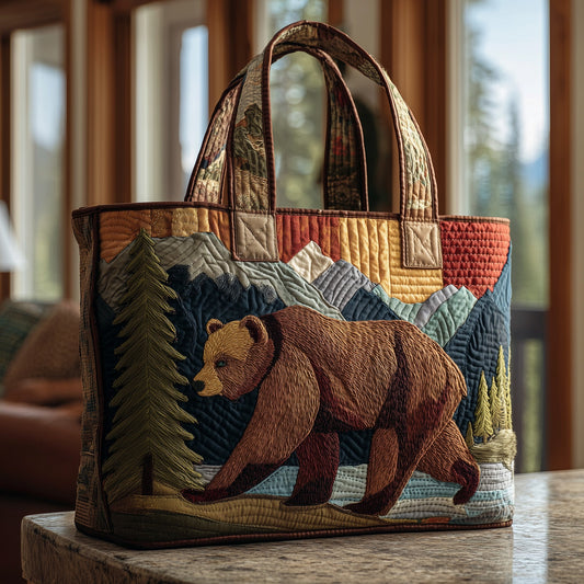 Woodland Bear Quilted Tote Bag GFTOTP9958