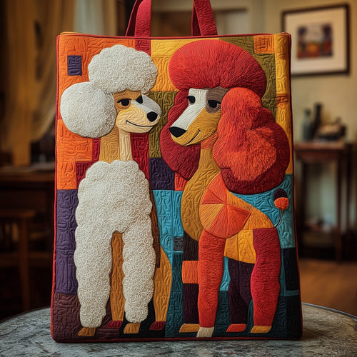 Poodle couple Quilted Tote Bag GFTOXM06