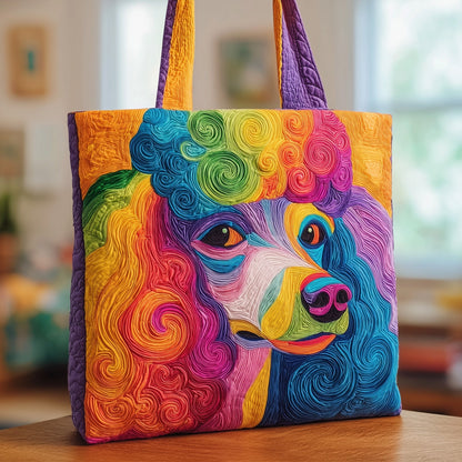 Colorful Poodle Quilted Tote Bag GFTOXM132