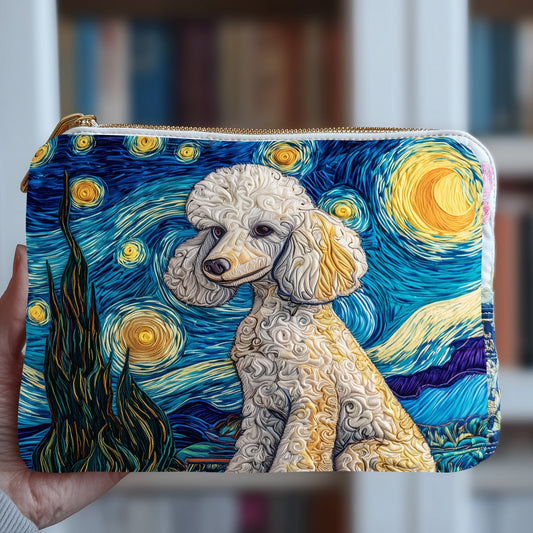 Poodle Under Starry Night Quilted Purse GFTOXM197
