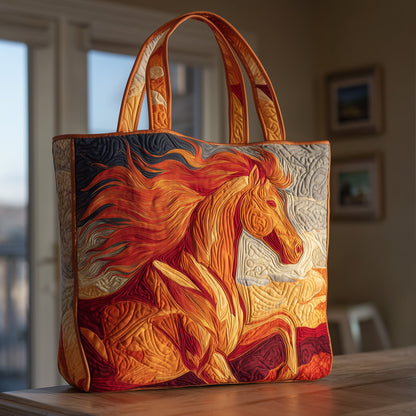 Wild Horse Quartet Quilted Tote Bag GFTOXM35