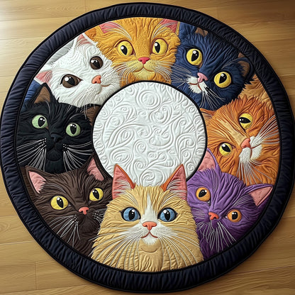 Cat Band Quilted Round Mat GFTOXM371