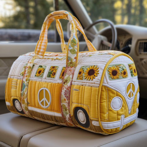 Yellow Hippie Van Quilted Duffle Bag GFTOXM411
