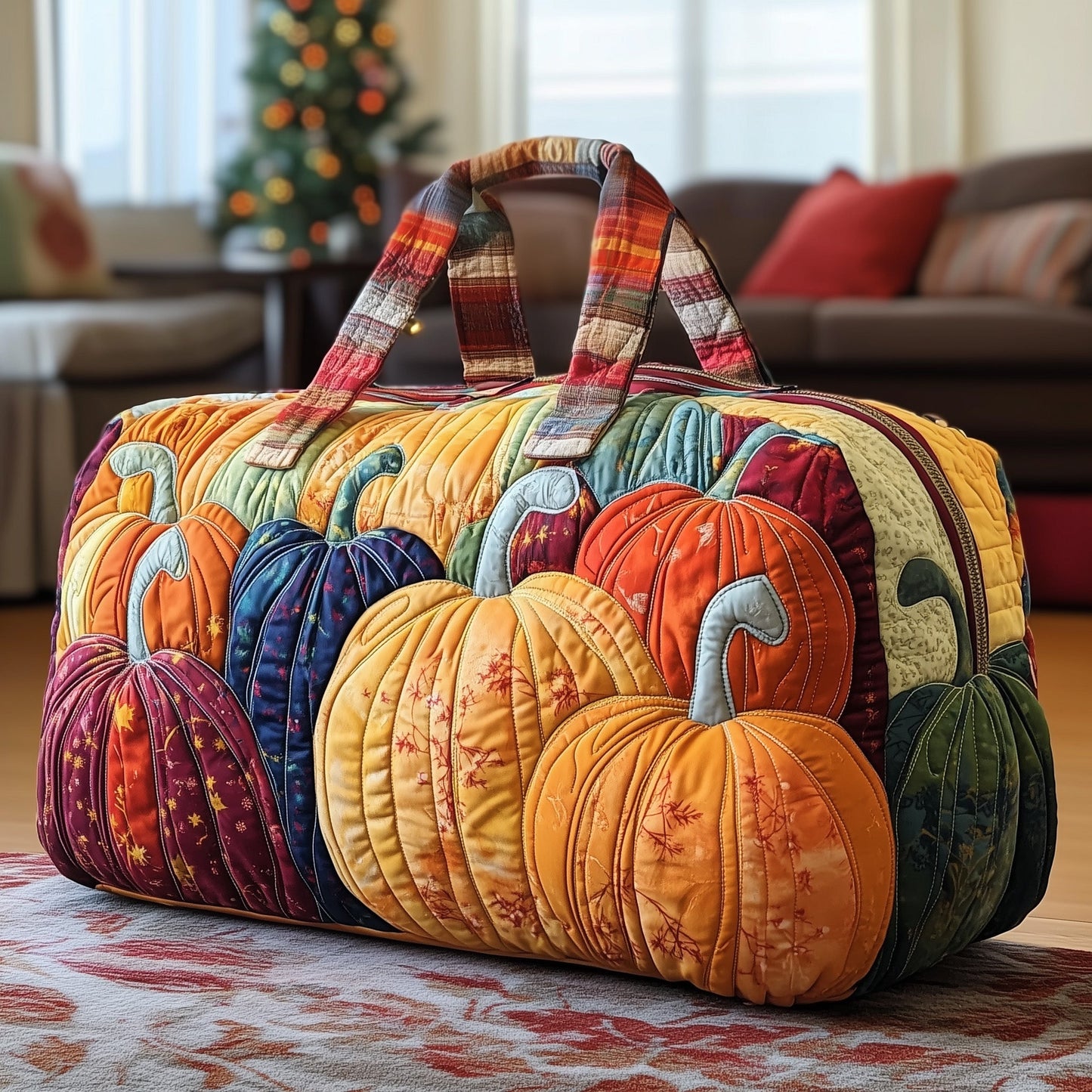 Autumn Pumpkin Quilted Duffle Bag GFTOXM415