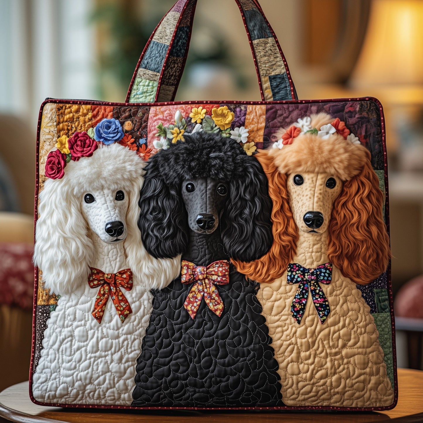 Poodle Friends Quilted Tote Bag GFTOYC193