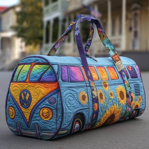 Hippie Van Sunflower Quilted Duffle Bag GFTOYC219