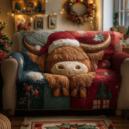 Fuzzy Highland Quilted Sofa Cover GFTOYC2340