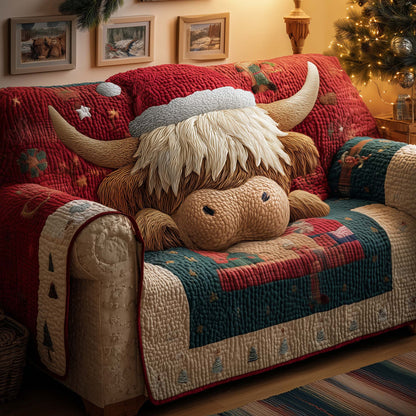 Fuzzy Highland Quilted Sofa Cover GFTOYC2341