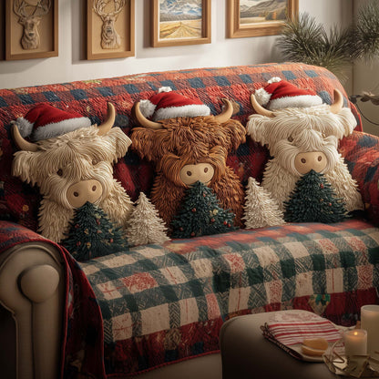 Fuzzy Highland Quilted Sofa Cover GFTOYC2343