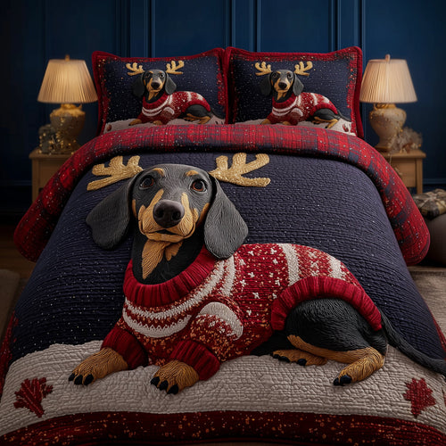 Merry Dachshund Duvet Cover Set GFTOYC2410
