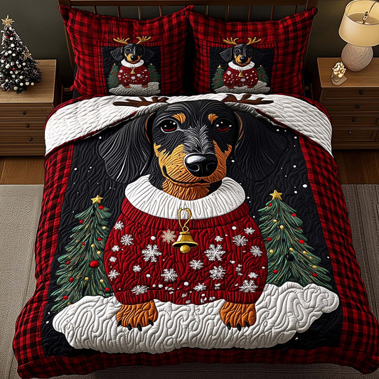Merry Dachshund Duvet Cover Set GFTOYC2411