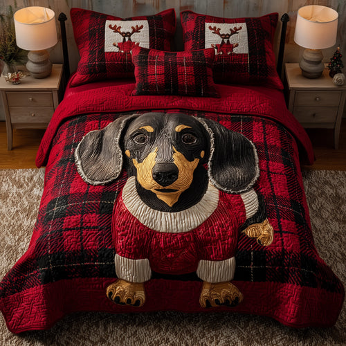 Merry Dachshund Duvet Cover Set GFTOYC2412