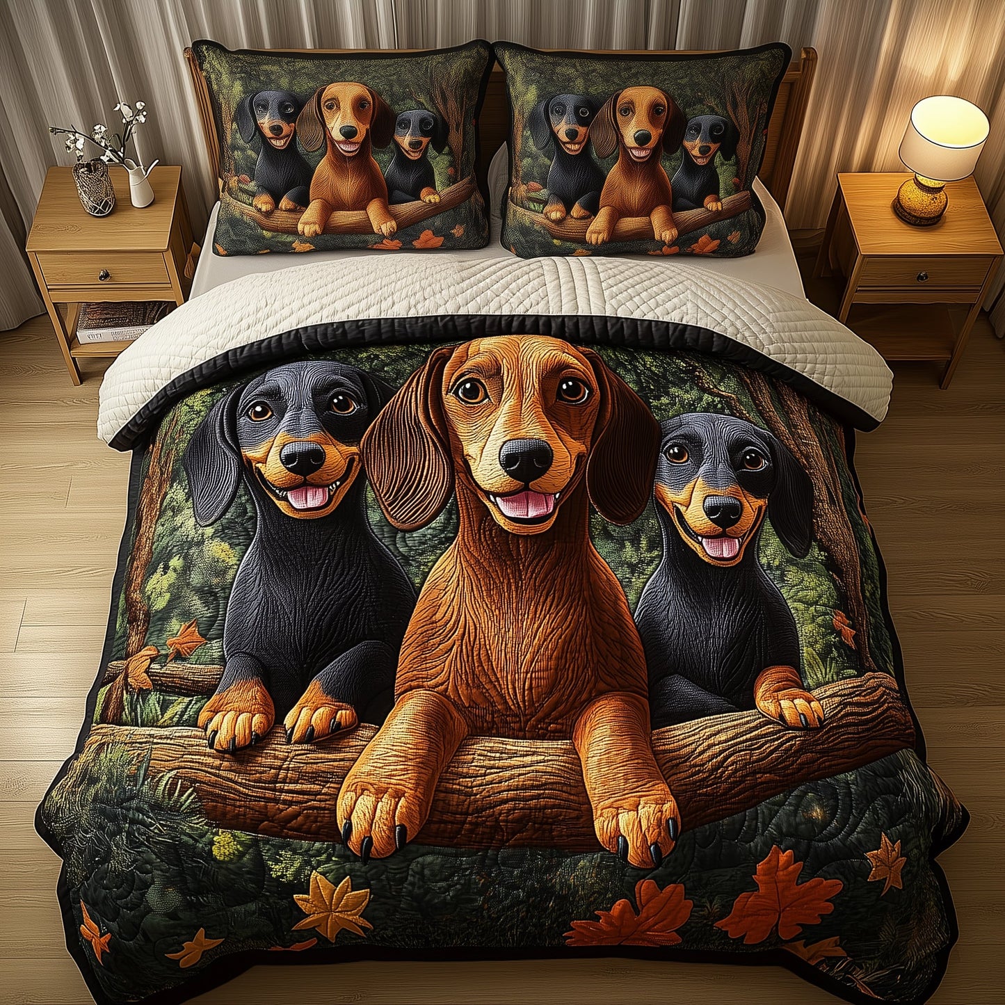Merry Dachshund Duvet Cover Set GFTOYC2415