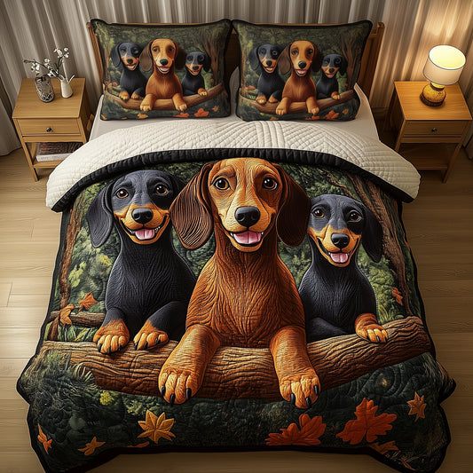 Merry Dachshund Duvet Cover Set GFTOYC2415
