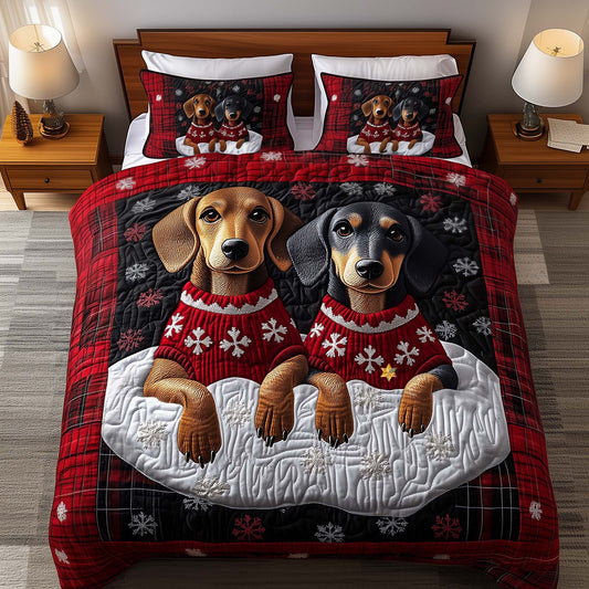 Merry Dachshund Duvet Cover Set GFTOYC2416