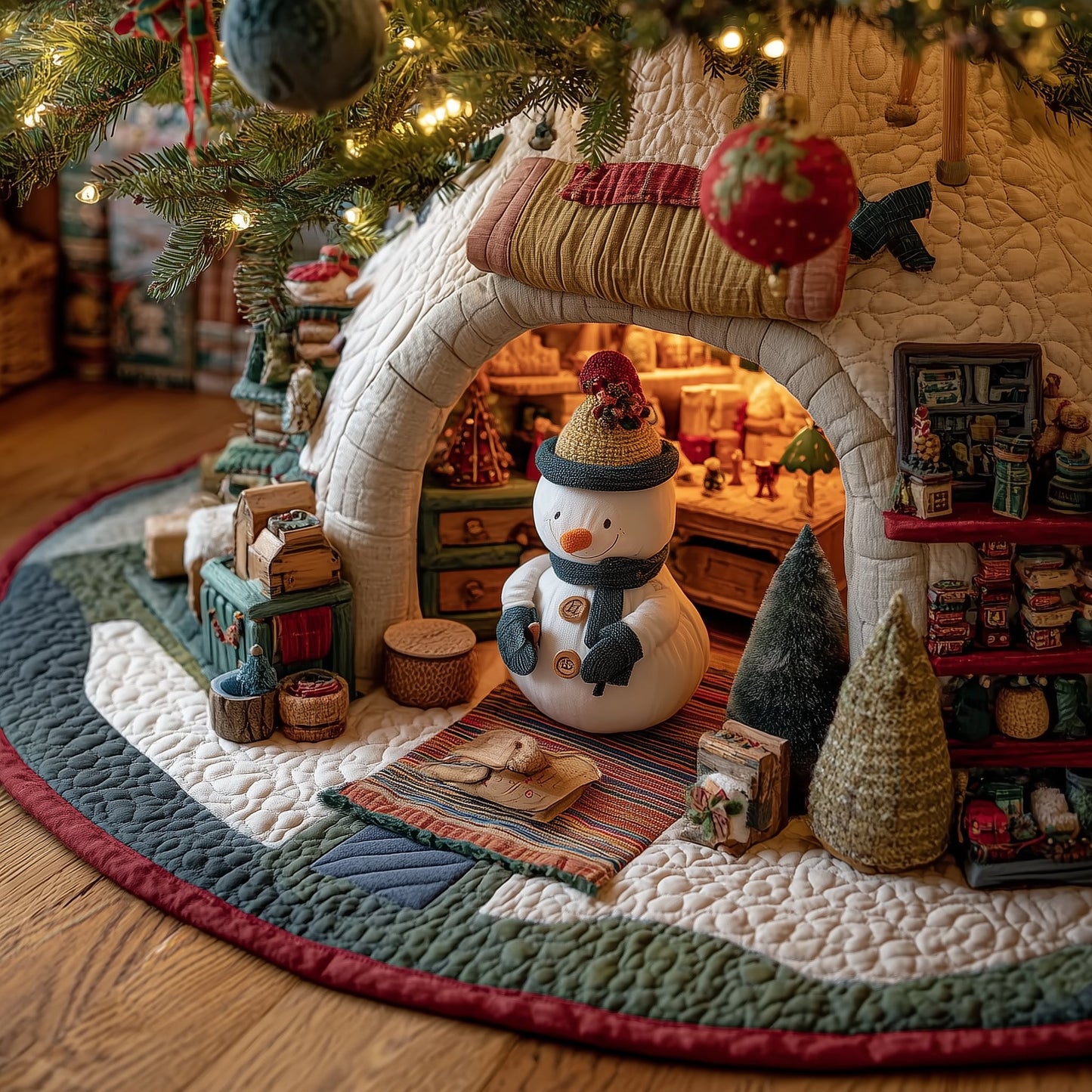 Frost Friend Quilted Tree Skirt GFTOYC2417