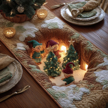 Elf Crafting Quilted Table Runner GFTOYC2430