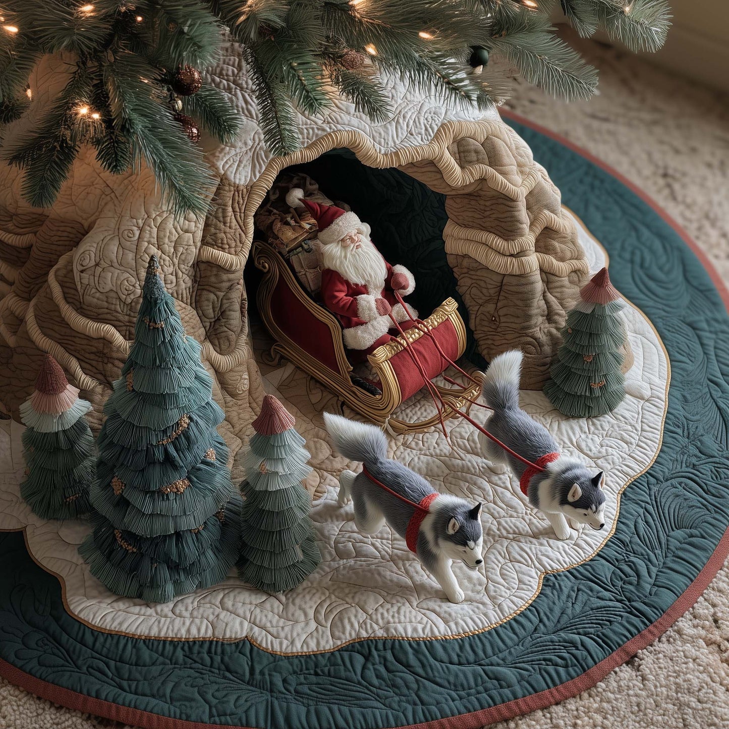 Husky Runner Quilted Tree Skirt GFTOYC2435