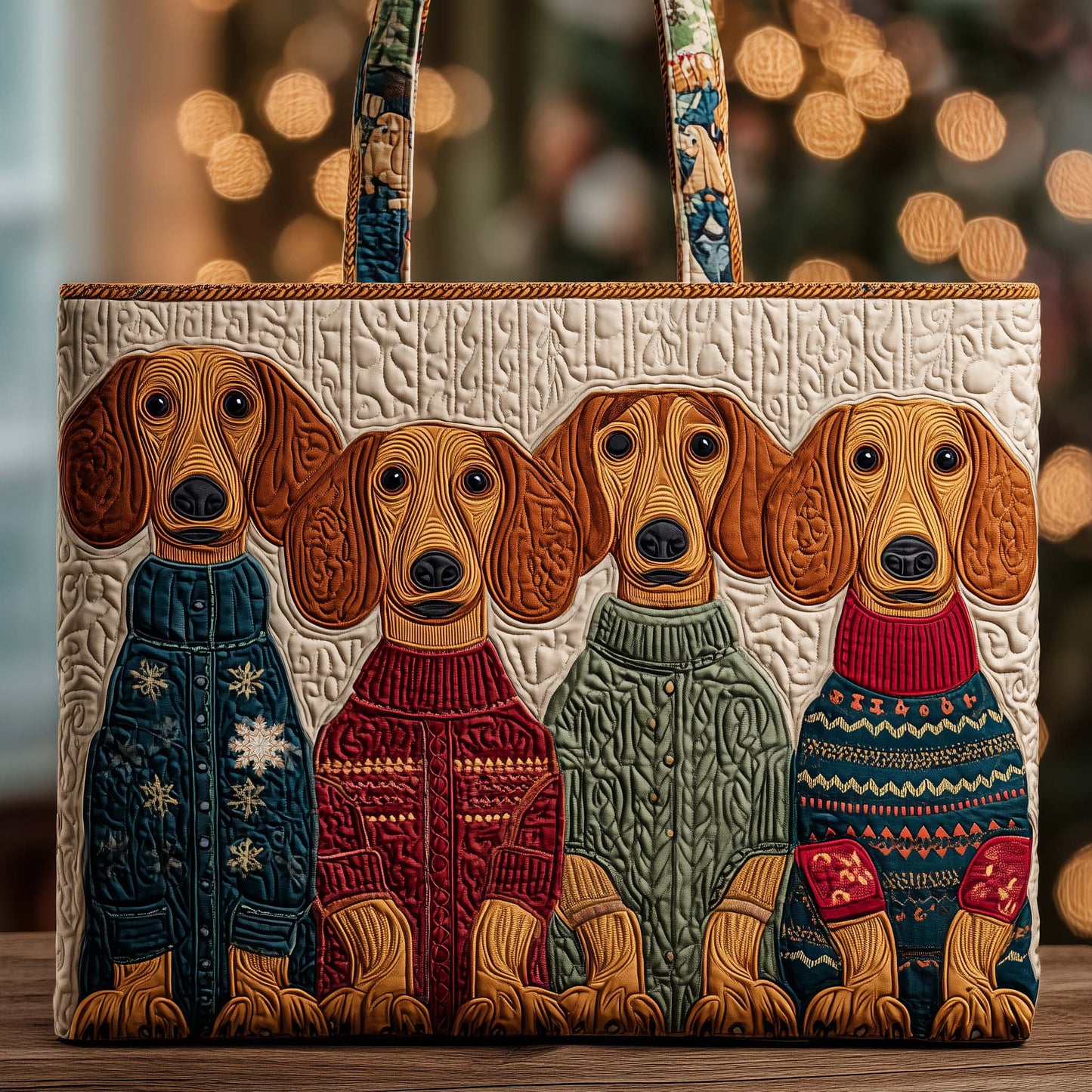 Long Pup Quilted Tote Bag GFTOYC2471
