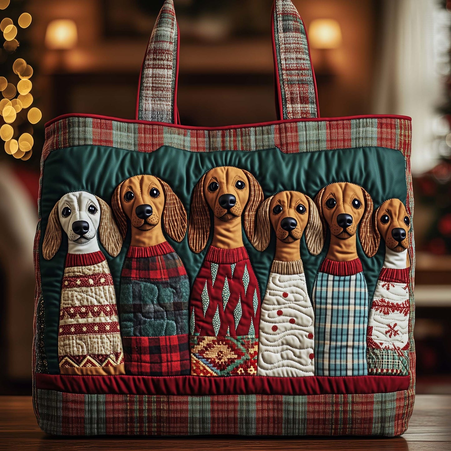Long Pup Quilted Tote Bag GFTOYC2473